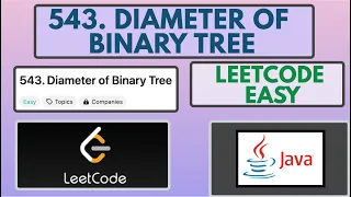 Leetcode 543 Diameter of Binary Tree Easy Java Solution