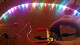 NeoPixel gestures with MicroPython on a microbit