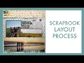 Beach layout with no beach products Scrapbook layout process