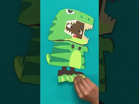 DIY Cody the Dinosaur Crafting🦖✂️ #crafting #art #dinosaur