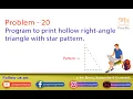 Program to print hollow right-angle triangle with star pattern