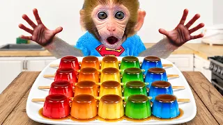 Bebe Mono BonBon Y Sus Tiernos Amigos Preparan Un Rico Flan Con Miel - MONO BONBON ESP