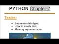 List in python Memory representation Python tutorials