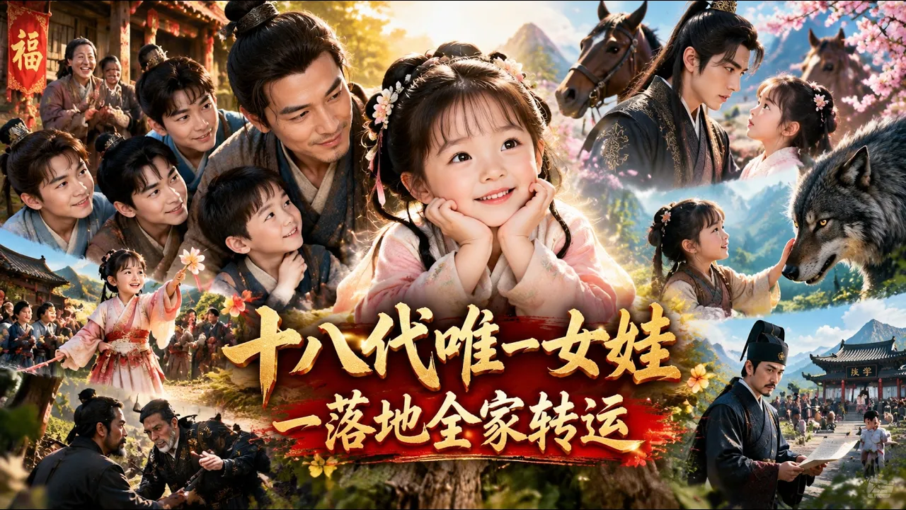 十八代唯一女娃,一落地全家转运