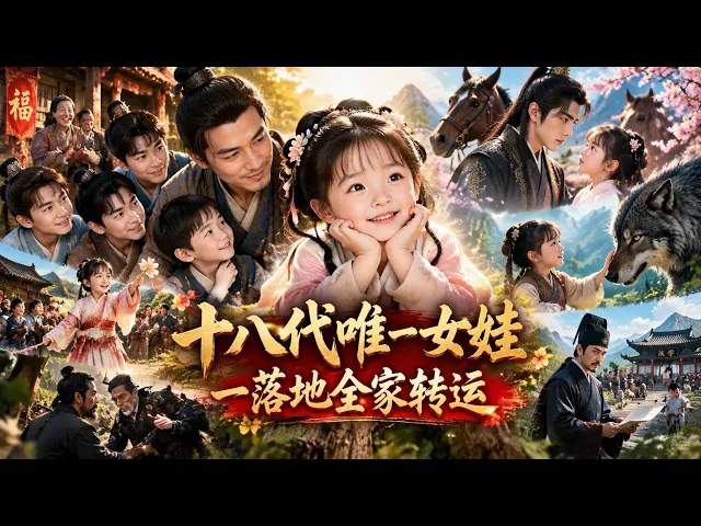 十八代唯一女娃,一落地全家转运