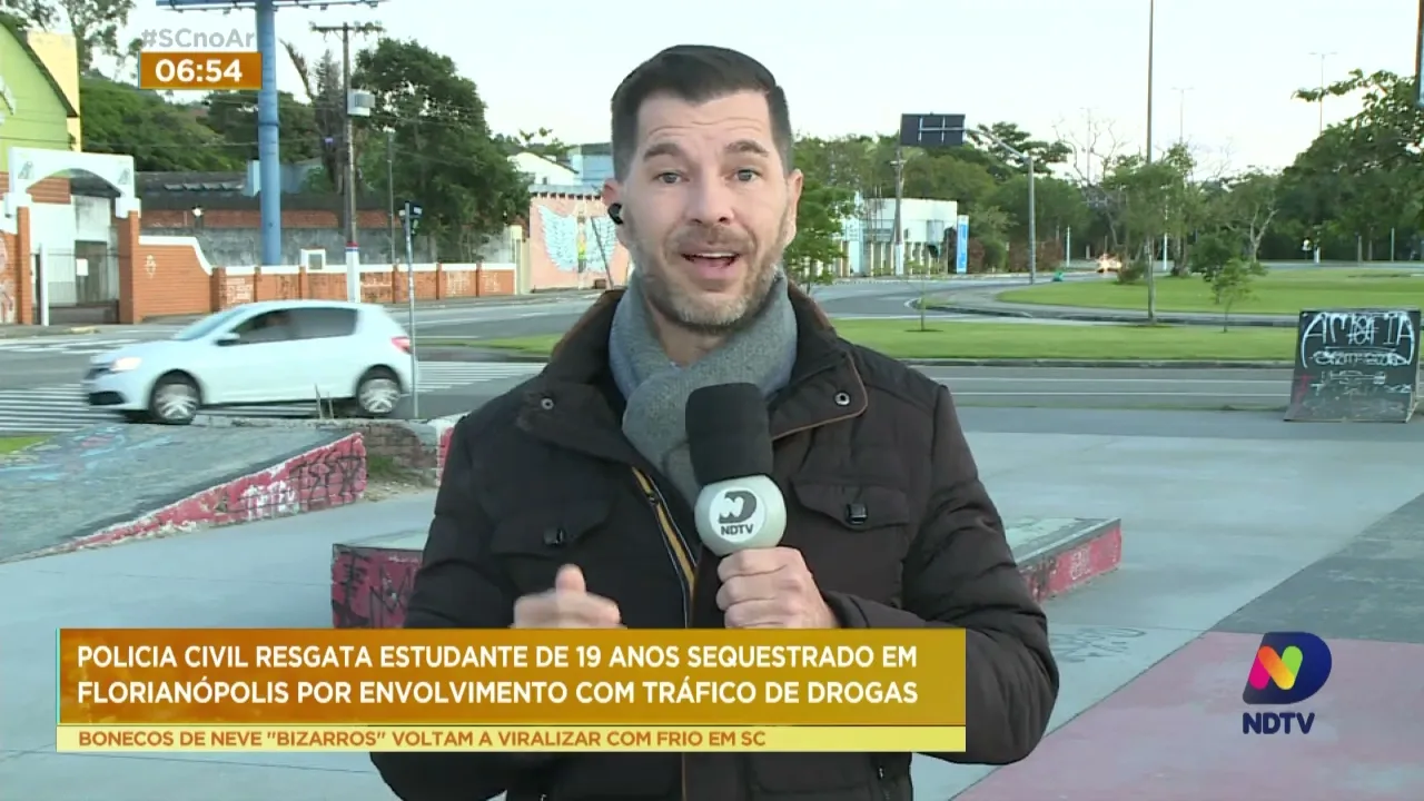 Policia Civil resgata estudante de 19 anos sequestrado em Florianópolis