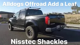 How to Install Alldogs Offroad Add a Leaf AAL and Nisstec Adjustable Shackles Removed Lift Blocks