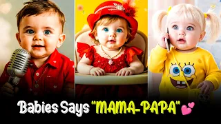 funny baby saying hello papa mama cutest talking baby moments funny baby family reactions 