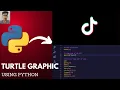 python turtle creating a amazing Tik Tok logo Advance no talking
