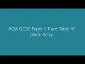 AQA Paper 1 2021 Trace Table Question 10 place array