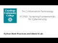 IT 2750 - Python Best Practices and Week 8 Lab