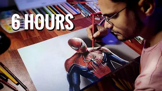 I Draw Spider Man in Hyper Realistic Drawing