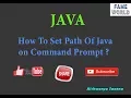 How To set path of java on Command Prompt