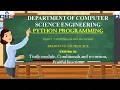 Conditionals And Recursion Turtle Module Python Programming ECE Online Education DBSIT