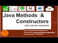 Java Methods And Constructors with real time examples Session4