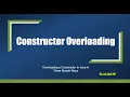 Constructor Overloading In Java What is constructor overloading Important Java Interview Question