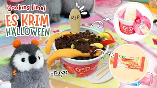 Jangan makan squishy es krim, Puyo.. itu kan mainan, bikin es krim halloween saja! | Bubu Puyo