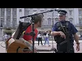 Game Of Throne s star s ex THREATENED by armed police at F4J Buck Palace Busk4Justice