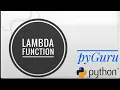 pyBasics 71 Lambda functions pyGuru