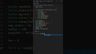 Draw Rainbow in a Minute Using Python Turtle