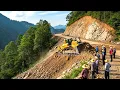 Download Lagu Powerful Bulldozer on Steep Cliff – Road Construction in Extreme Mountain Conditions