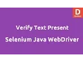 Verify text present using Selenium Java