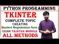 tkinter full topic in python programming tkinter module various methods and widgets in tkinter