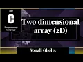 2D array in C programming Two dimensional array in C C Programming
