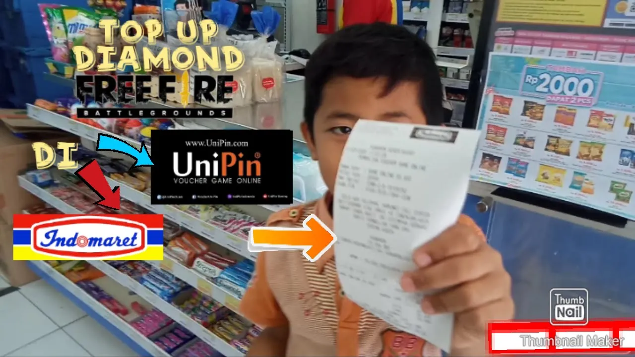 CARA ISI TOP UP DIAMOND FREE FIRE FF DI INDOMARET/INDOMART DGN UNIPIN TERBARU ⭐⭐⭐