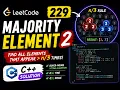 Boyer-Moore Voting Algorithm for Majority LeetCode 229
