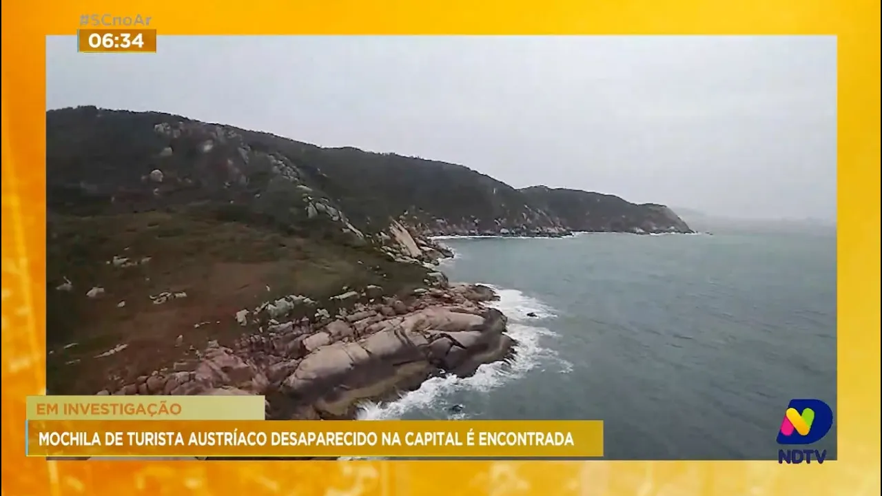Em investigação: mochila de turista austríaco desaparecido em Florianópolis é encontrada