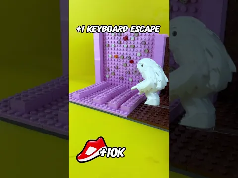 LEGO Roblox Keyboard Escape: White Monster Light Blue Fail vs RED Treadmill!🔥 #roblox #lego #shorts