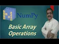 NumPy Tutorials 2 Basic Array Operations How to create Numpy Arrays