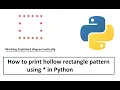 How to print hollow rectagle square using Print hollow patterns in python