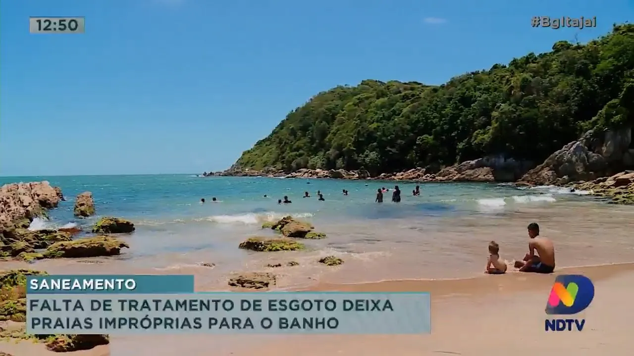 Falta de tratamento de esgoto deixa praias impróprias para o banho