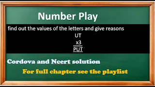 find out the values of the letters and give reasons UTx3 PUT