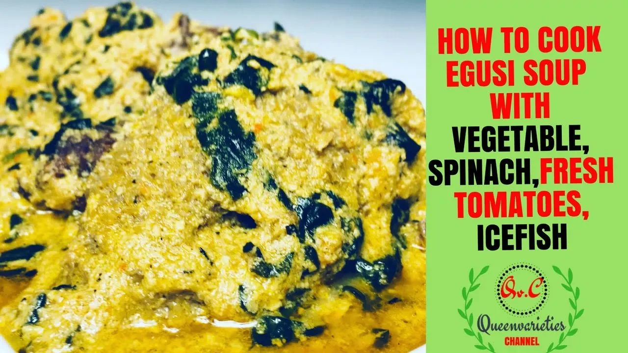  HOW TO COOK EGUSI SOUP WITH VEGETABLE / SPINACH   *IGBO STYLE*