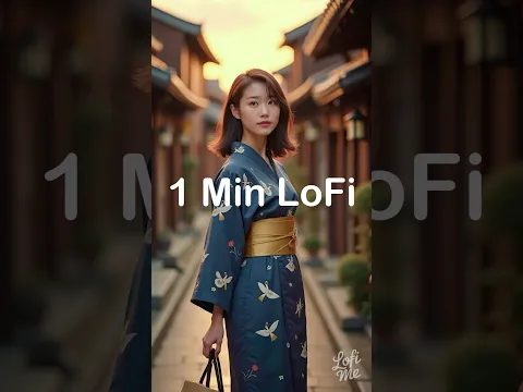 1 Min LoFi Break - Golden Hour in Kimono #lofi #lofime #eveningglow #calmbeats #culturalvibes
