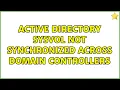 Active Directory SYSVOL not synchronized across domain controllers 2 Solutions