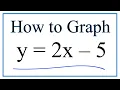 How to Graph y 2x - 5