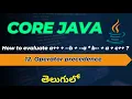 12 Operator precedence in Java explained with examples In Telugu