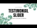 Testimonial Slider Using Glide js jQuery Plugins Tutorial