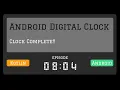 Android Digital Clock App Clock Complete Hours minutes display