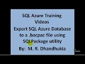 SQL Azure - Export SQL Azure Database to a bacpac file using SQLPackage utility