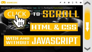 Click to scroll HTML CSS With and without JavaScript