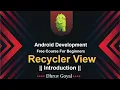 RecyclerViews RecyclerView Vs ListViews Android Development Free Course In Hindi