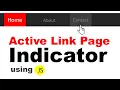 How to create active link indicator - Active link indicator using JS