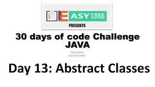 Day 13 Abstract classes 30 days of code Challenge Hackerrank in JAVA