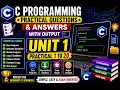 Foundation of Programming Using C Unit 1 Practicals 1 to 20