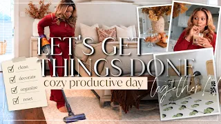 Cozy Productive Fall Day 🍂 Cleaning, Decorating + Affordable Home Finds!